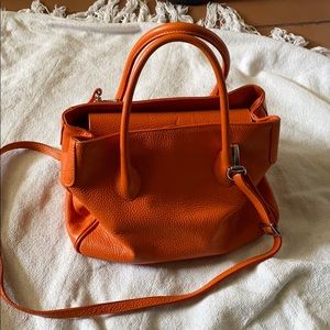MAXIMA Milano Orange Leather Purse